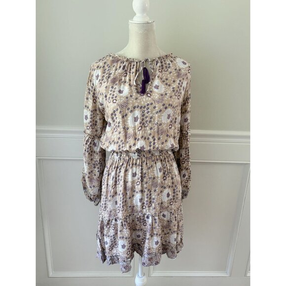 Natalie Martin Maggie Dress Peach Purple S EUC - Picture 1 of 5